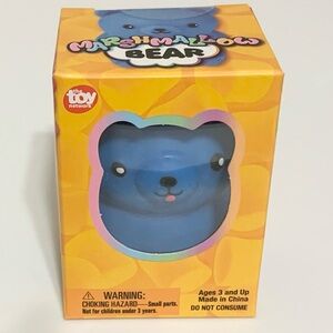 Marshmallow Bear Squishy Squeezy Fidget Toy NEW BLUE